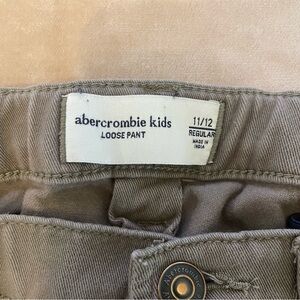 Abercrombie Kids Grey Cargo Loose-fit Pants with Adjustable Elastic Waistbands
